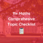 11+ maths topic list
