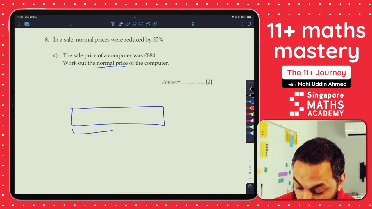 Maths question on computer sale price reduction.