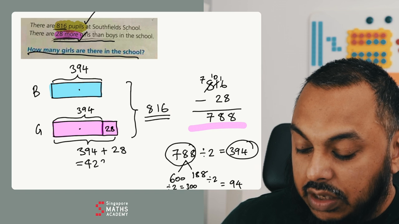 Math problem on finding number of girls.