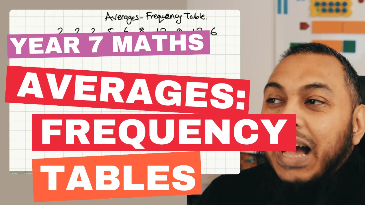 Year 7 maths lesson on frequency tables.