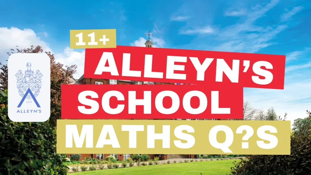 Alleyns's School Distance and Time Question