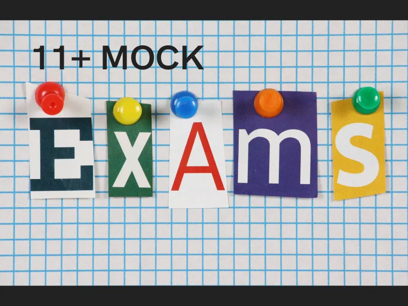 11 plus mock exams concept on grid paper